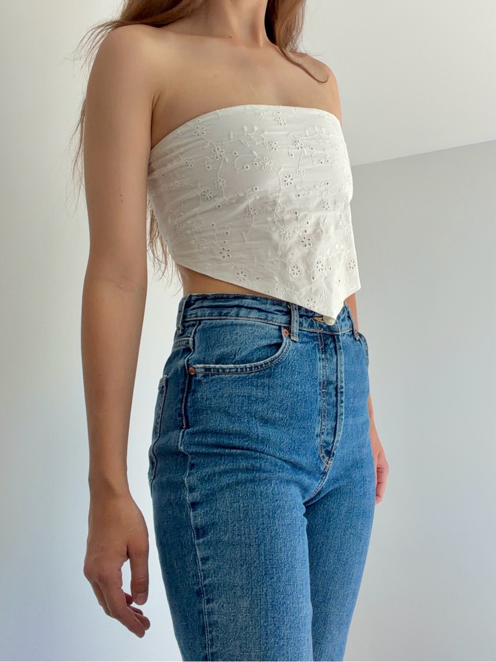 Zara // ripped flare jeans